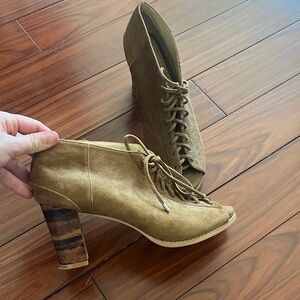 Genuine Suede Lace-Up Boots